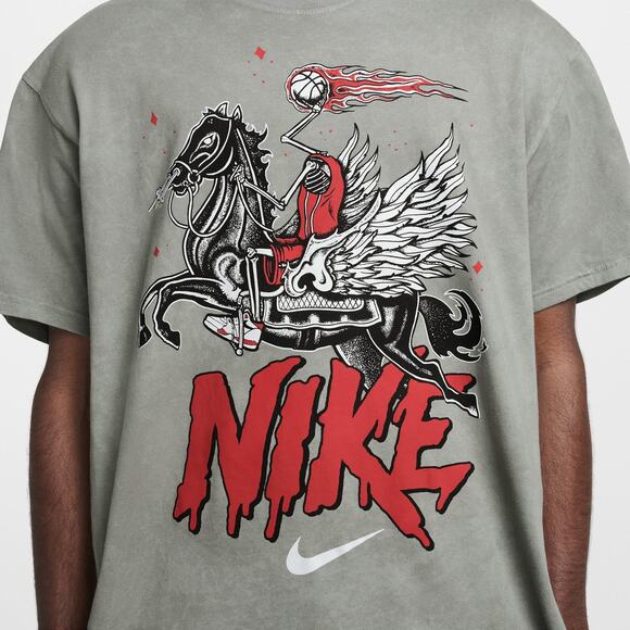 Nike Mens Nike M90 OC2 T-Shirt - Mens Red/Grey Size Small - Picture 5 of 10